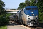 Eastbound "Regional" races through the station